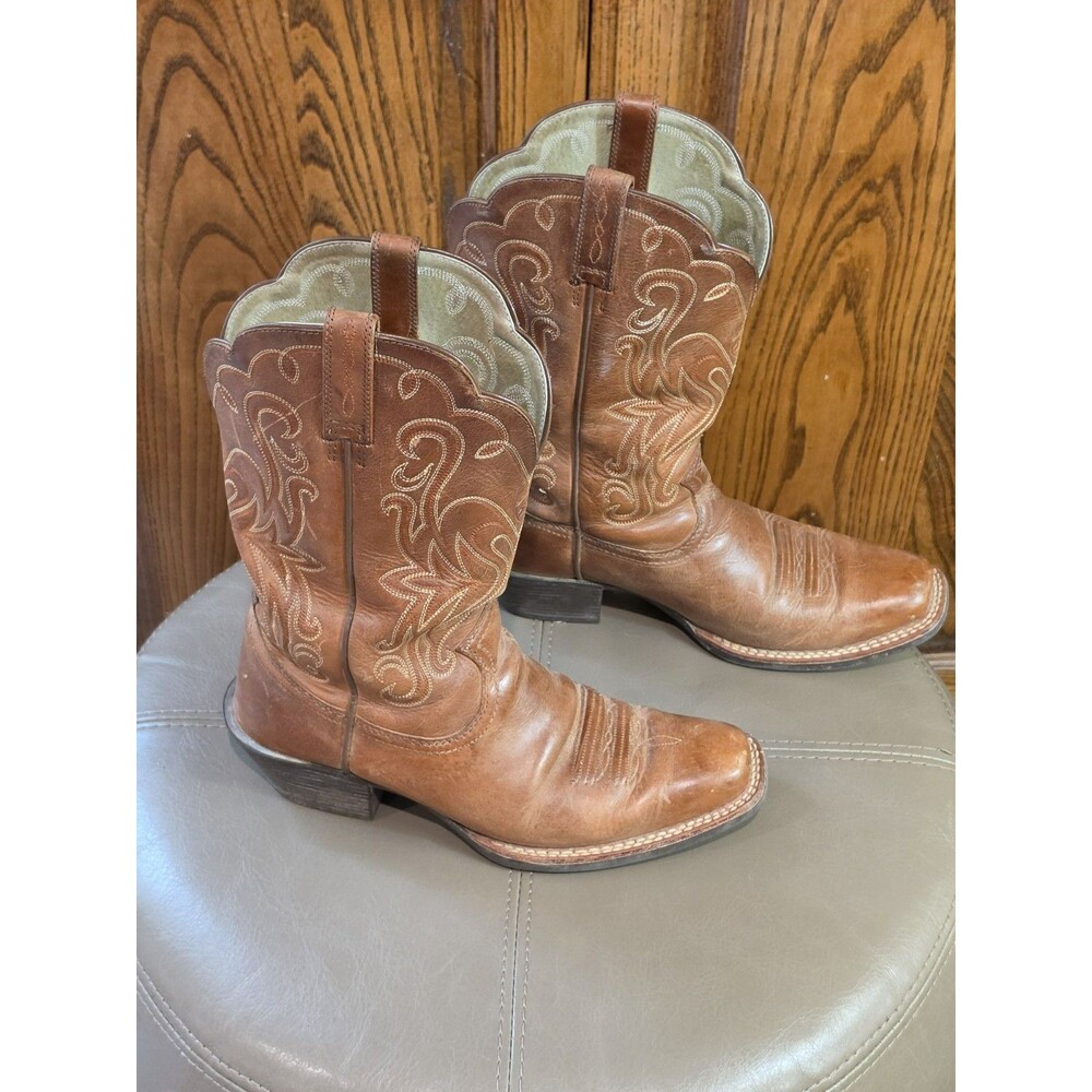 Ariat Womens Legend 10001056 Russet Rebel Square Toe Western Boots! Size 7